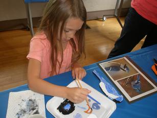 Wright in Kankakee education program painting