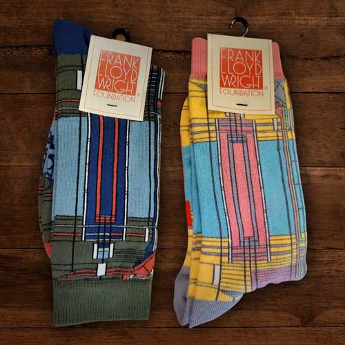 Frank Lloyd Wright inspired socks